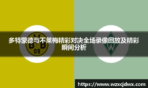 多特蒙德与不莱梅精彩对决全场录像回放及精彩瞬间分析